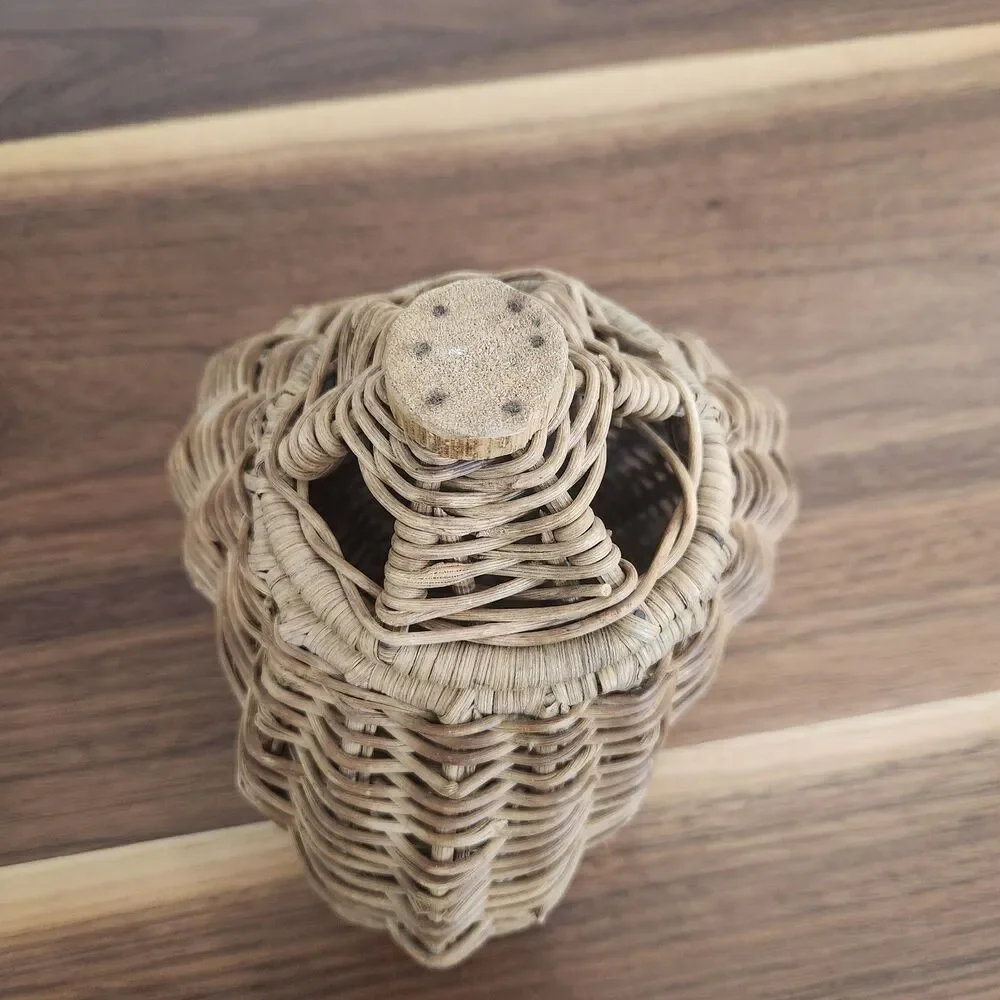 Antique Primitive Buttock Basket With Lid Snake Charmer Fisherman Garlic Vintage - Picture 4 of 14